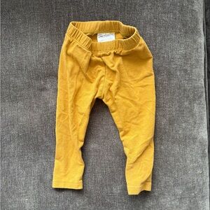 Kids Mustard Leggings with Stretch Waistband